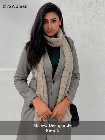 Knee Length Trench Coat - Dark Grey