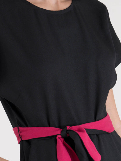 Drop Shoulder Jumpsuit - Black