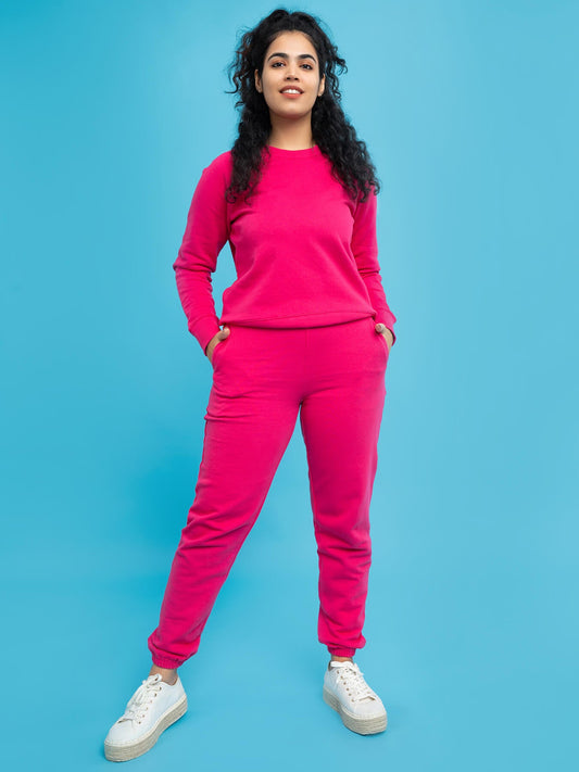 Cotton Tracksuit - Fuchsia