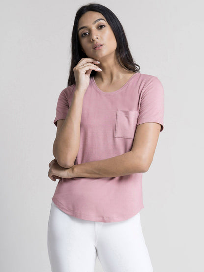 Round Neck T-shirt - Pink