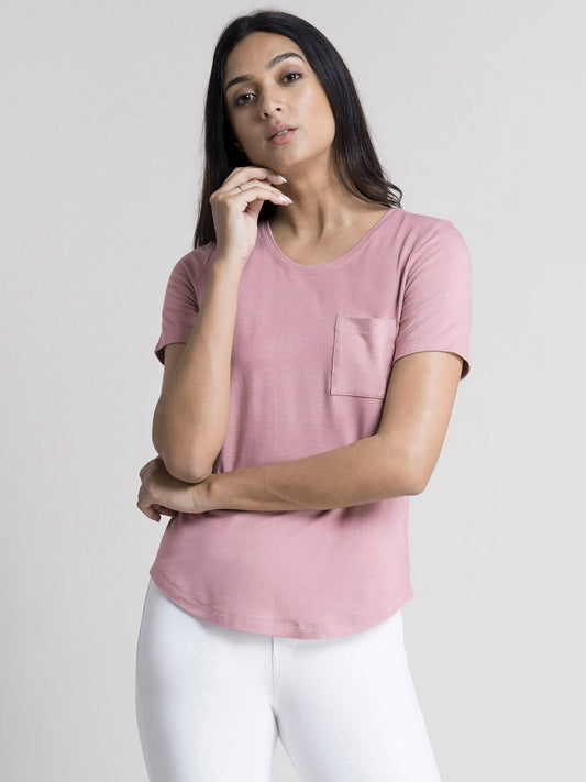 Round Neck T-shirt - Pink