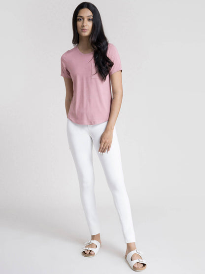 Round Neck T-shirt - Pink