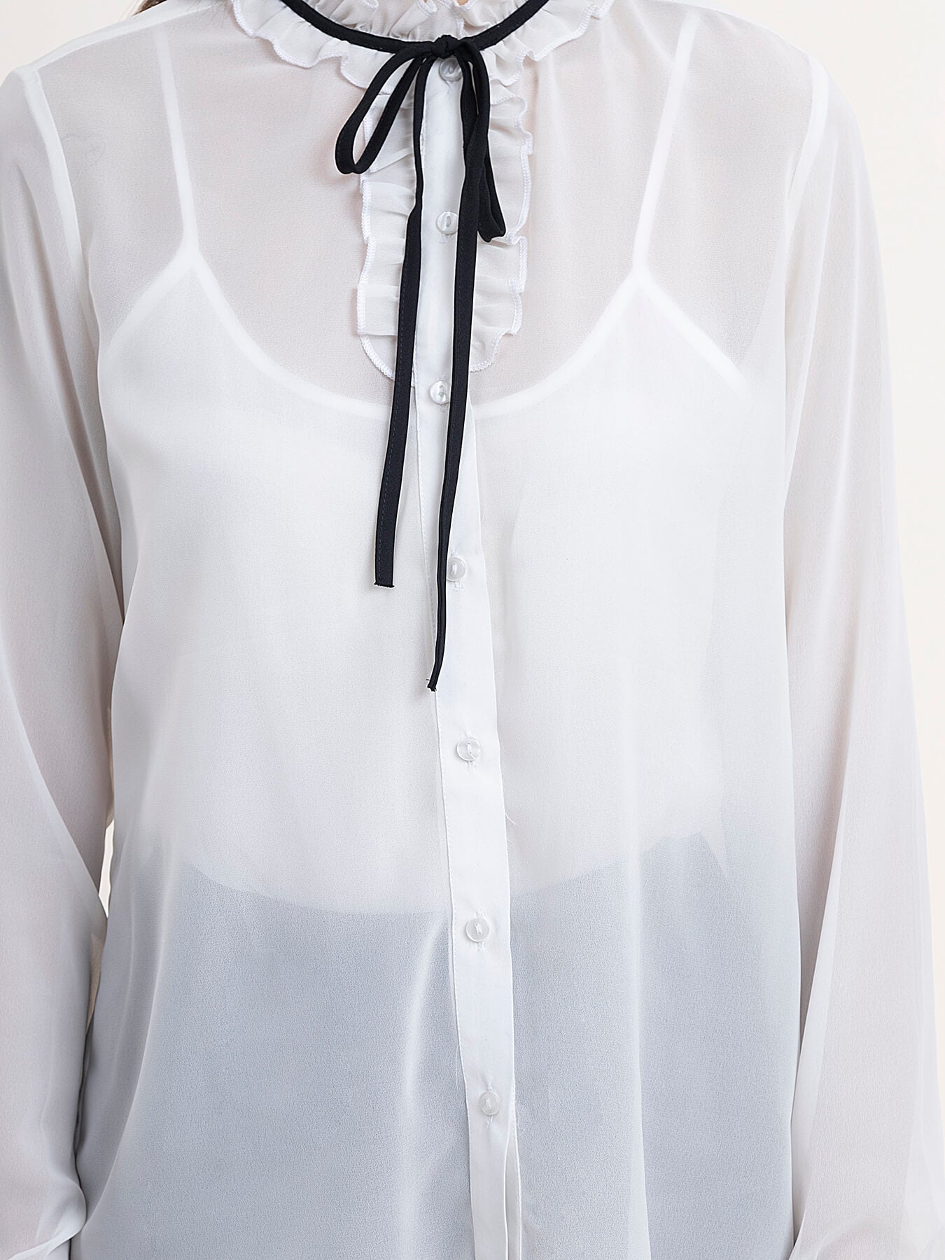 Georgette Tie-Up Detail Shirt - White