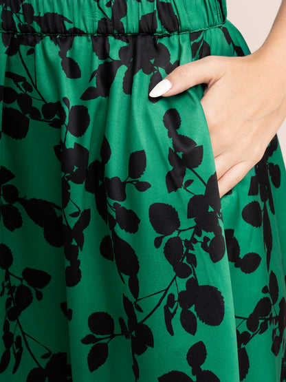 Floral Printed A-Line Skirt