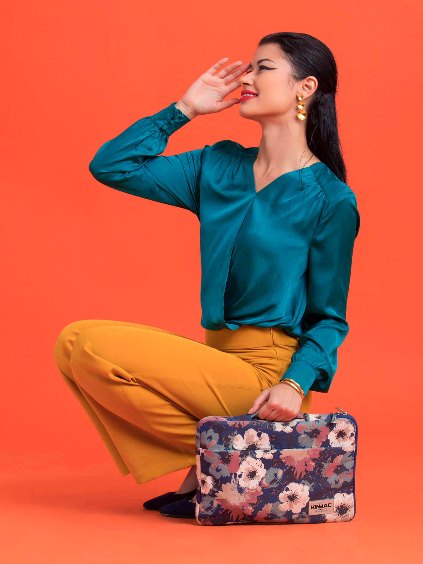 Wrap V - Neck Top - Green