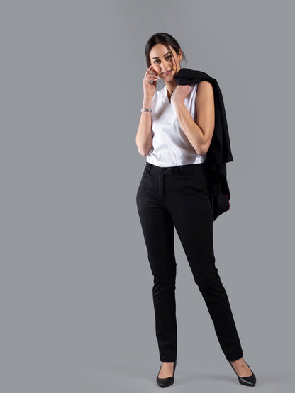 V Neck Pleated Top - White