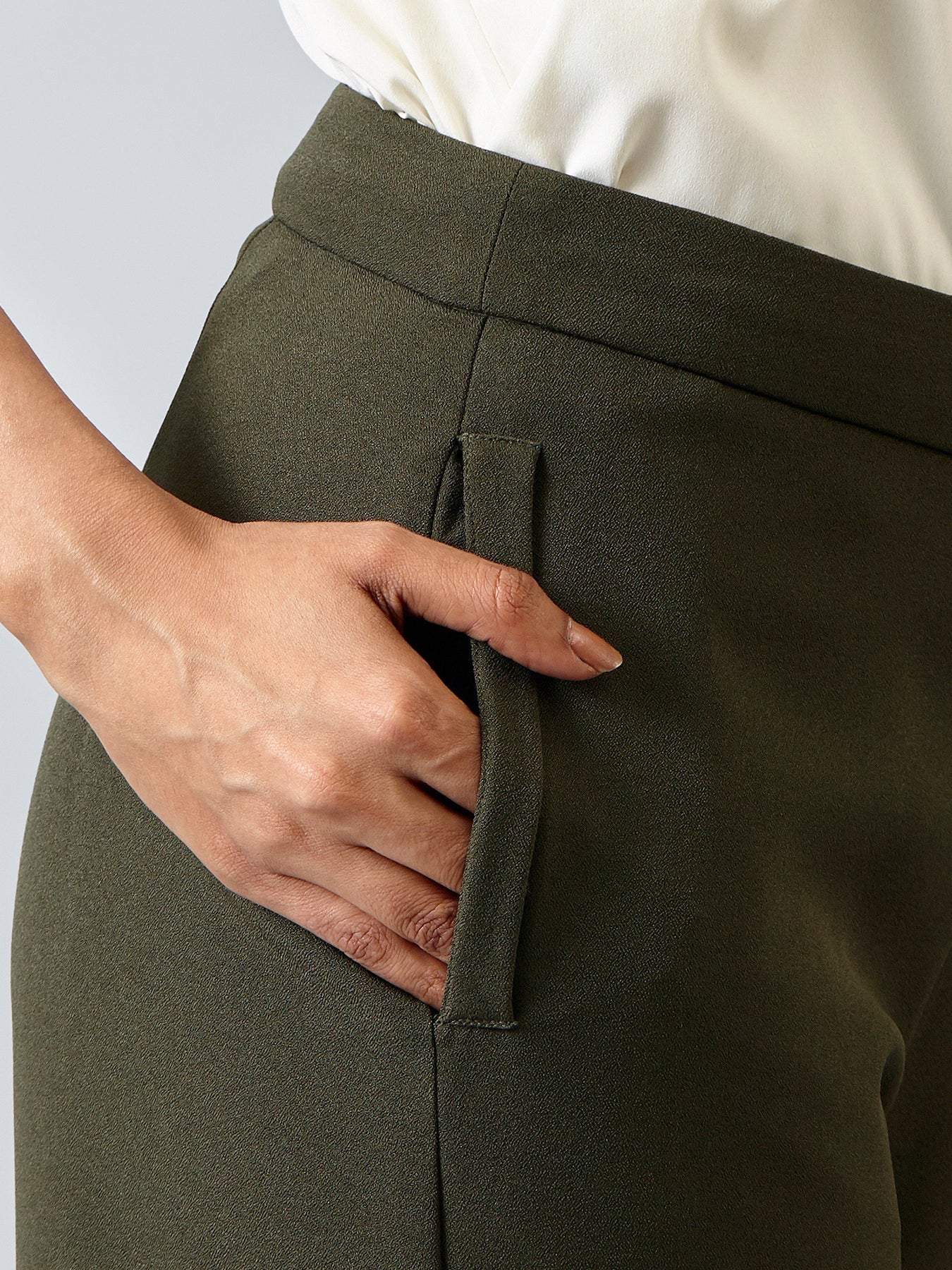 Wide Leg Culottes - Seaweed Green