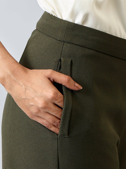 Wide Leg Culottes - Seaweed Green