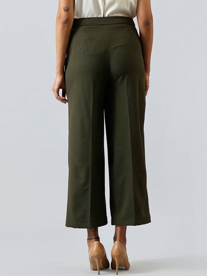 Wide Leg Culottes - Seaweed Green