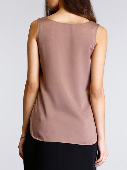 Two Way Satin Camisole - Brown
