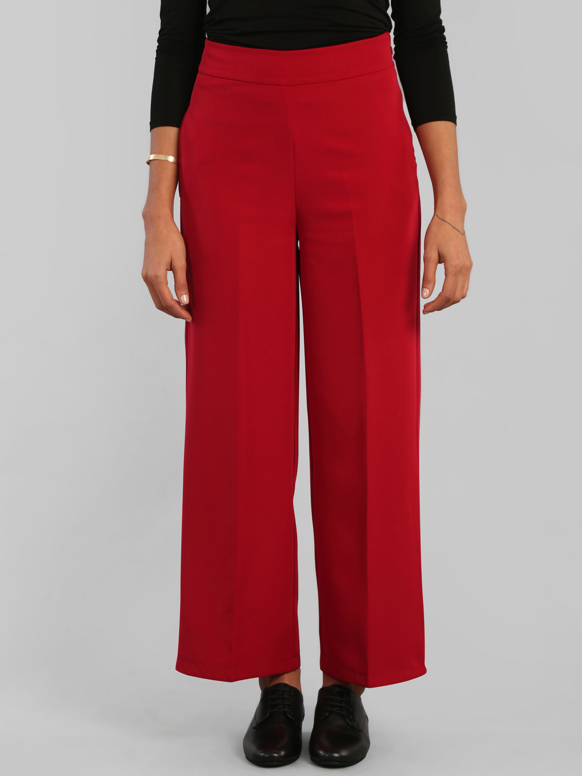Wide Leg Pants - Red