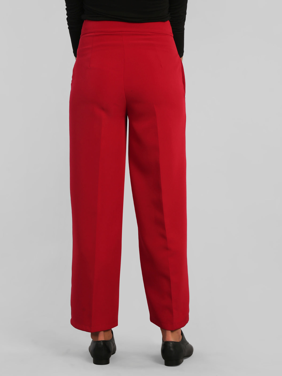 Wide Leg Pants - Red